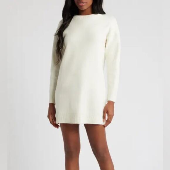 NWT All in Favor Revolve White Sweater dress wool medium - Picture 1 of 7